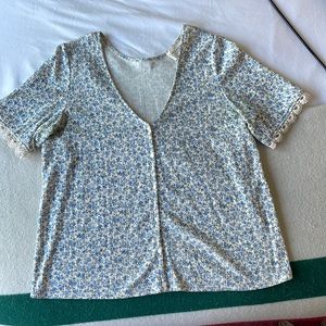 Sezane Floral Blouse M